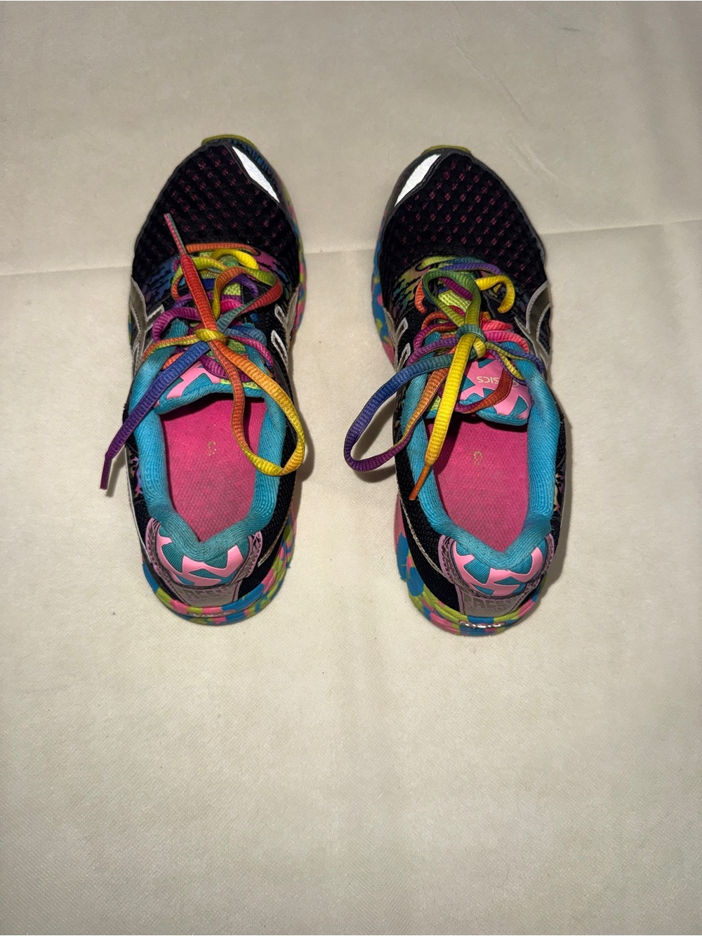 ASICS Black Athletic Sneakers with Multicolor Accents - Picture 4 of 9